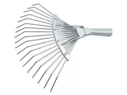 Грабли веерные 18 зубьев без черенка оцинкованные круглый зуб  СИБРТЕХ Россия 61780 купить в Сургуте