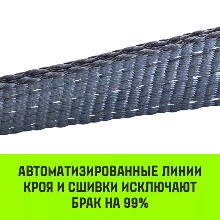 Трос буксировочный динамический HITCH PROF Лента масса авто 33т разрывная 10т 6м петля-петля (SZ071510) купить в Сургуте