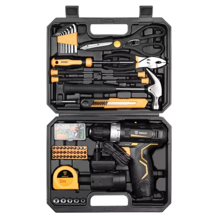 Дрель аккумуляторная DEKO GCD12DU3, 063-4133 + набор 104 инструмента купить в Сургуте