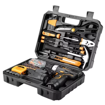 Дрель аккумуляторная DEKO GCD12DU3, 063-4133 + набор 104 инструмента купить в Сургуте