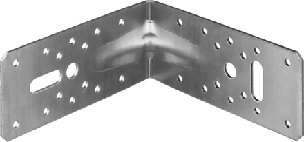 ЗУБР УКУ-2.5, 65 x 145 x 145 x 2.5 мм, цинк, усиленный крепежный уголок (31011-145) купить в Сургуте