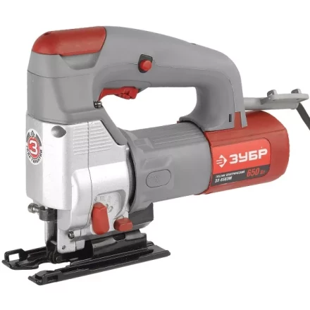 Лобзик ЗУБР, 3-х позиционный маятниковый ход, EU-хвостовик, сталь-10мм/дерево-60мм, 0-3100ходов/мин, 650Вт ЗЛ-650ЭМ купить в Сургуте