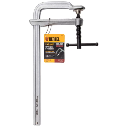 Струбцина F-образная Denzel 20477, 120x300мм, кованая купить в Сургуте