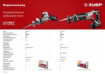 Пила сабельная аккумуляторная СПЛ-121 серия СТАНДАРТ купить в Сургуте