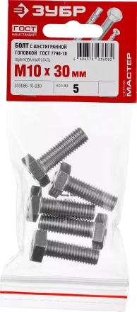 Болты ГОСТ 7798-70 (аналог DIN 933) с шестигранной головкой пакет серия МАСТЕР купить в Сургуте