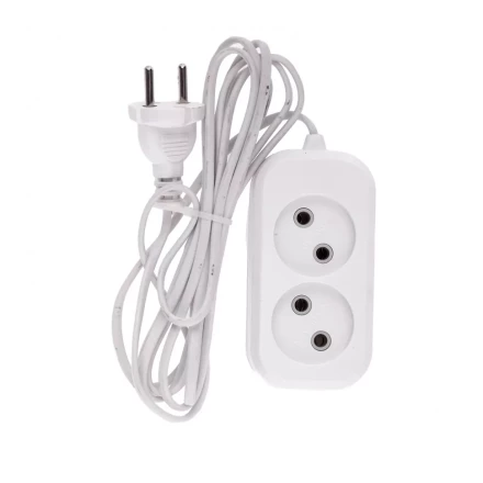 Удлинитель бытовой без заземления 3 м 2 розетки 6 A серия УХ6 Denzel 95921 купить в Сургуте