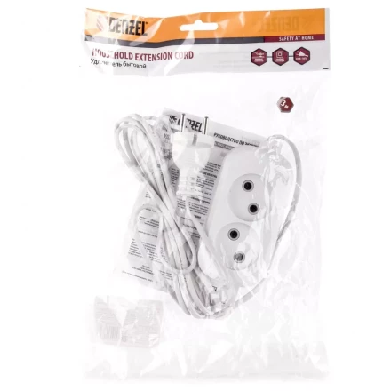 Удлинитель бытовой без заземления 3 м 2 розетки 6 A серия УХ6 Denzel 95921 купить в Сургуте