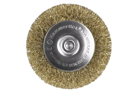 Кордщетка HAMMER плоская 75мм для дрели гофрированная латунированная сталь (207-207) купить в Сургуте