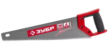 Ножовка по дереву (пила) ЗУБР МОЛНИЯ-5 400 мм, 5 TPI, прямой крупный зуб, быстрый рез поперек волокон, для крупных и средних заготовок 15075-40_z01 купить в Сургуте