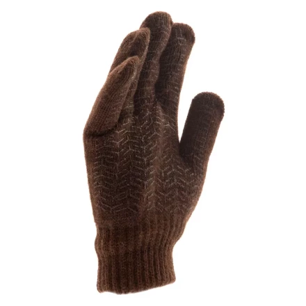 Перчатки трикотажные, двойные, верблюжья и овечья шерсть, ПВХ покрытие, Россия, Сибртех 68635 купить в Сургуте