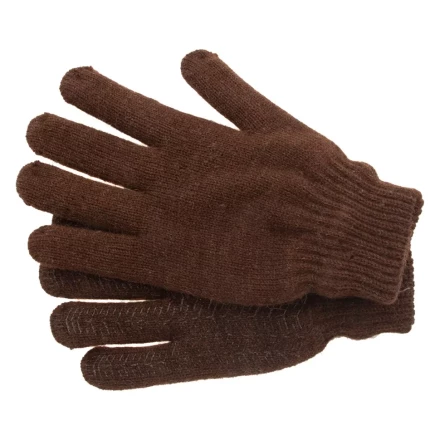 Перчатки трикотажные, двойные, верблюжья и овечья шерсть, ПВХ покрытие, Россия, Сибртех 68635 купить в Сургуте