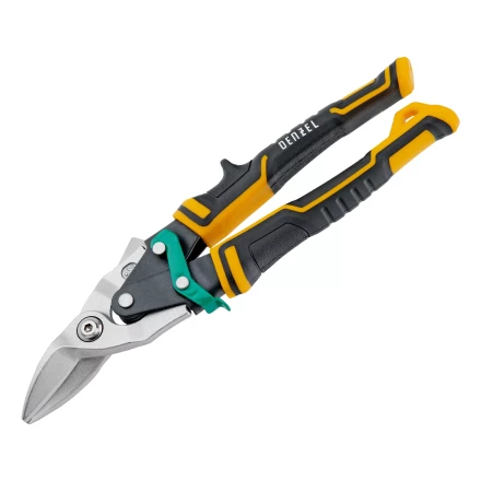 Ножницы по металлу Denzel 78371, 270 мм, прямой и правый рез, сталь-СrMo, трехкомпонентные рукоятки купить в Сургуте