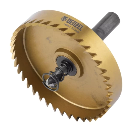 Коронка по металлу HSS, 70 мм, нитридтитановое покрытие Denzel 724123 купить в Сургуте