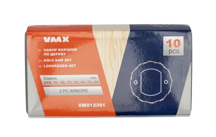 Набор коронок по дереву 10 пред. VMX 512391 купить в Сургуте