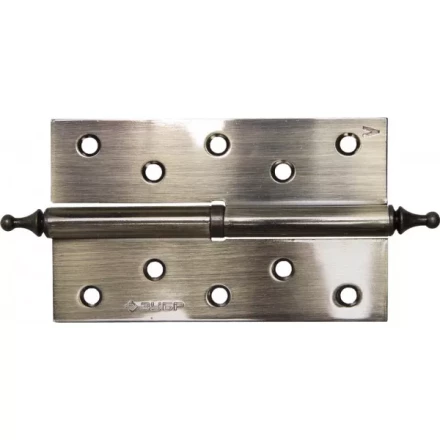 Петля дверная разъемная ЗУБР &quot;ЭКСПЕРТ&quot;, 1 подшипник, цвет ст. латунь (AB), левая, с крепежом, 125х75х2,5мм,2шт 37605-125-5L купить в Сургуте