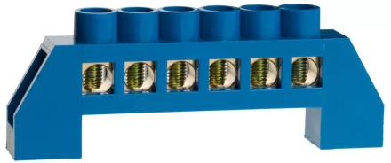 Шина СВЕТОЗАР нулевая, в изоляц оболочке, 6х9мм, 6 полюсов, макс. ток 100А 49805-06 купить в Сургуте