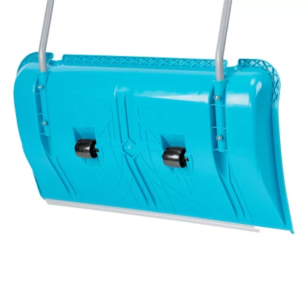 Скрепер для уборки снега Palisad 61800, полипропилен, колеса, 750х445х1275 мм, рукоятка с ПВХ, LUXE купить в Сургуте