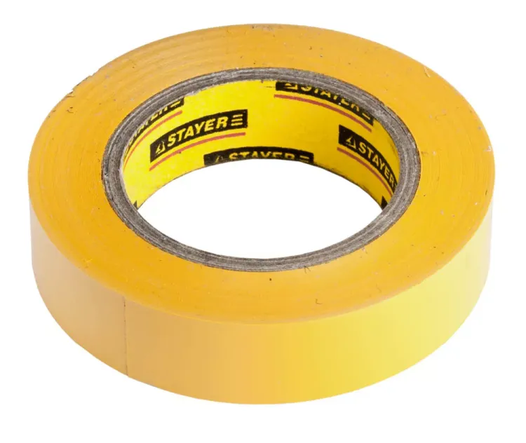 Изолента, STAYER Profi 12292-Y-15-10, ПВХ, на карточке, 15 мм х 10 м х 0,18мм, желтая 12292-Y-15-10 купить в Сургуте