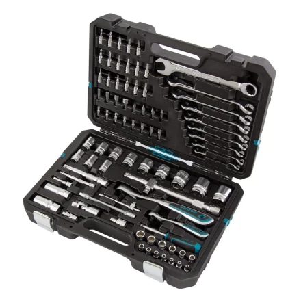 Набор инструментов 82 предметов , 120 зубьев, CrV, 1/4&quot;, 1/2&quot; Gross 14149 купить в Сургуте