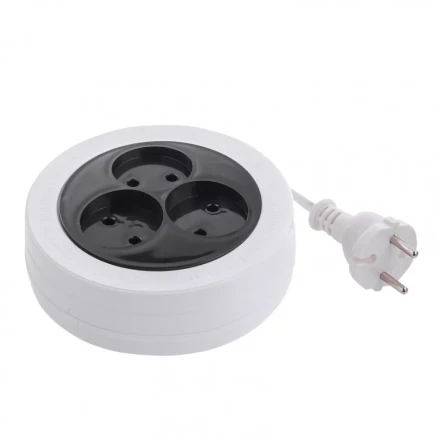 Удлинитель электрический бытовой рулетка 1,7 м 3 розетки 6 А тип УХ-6 Россия Сибртех 95902 купить в Сургуте