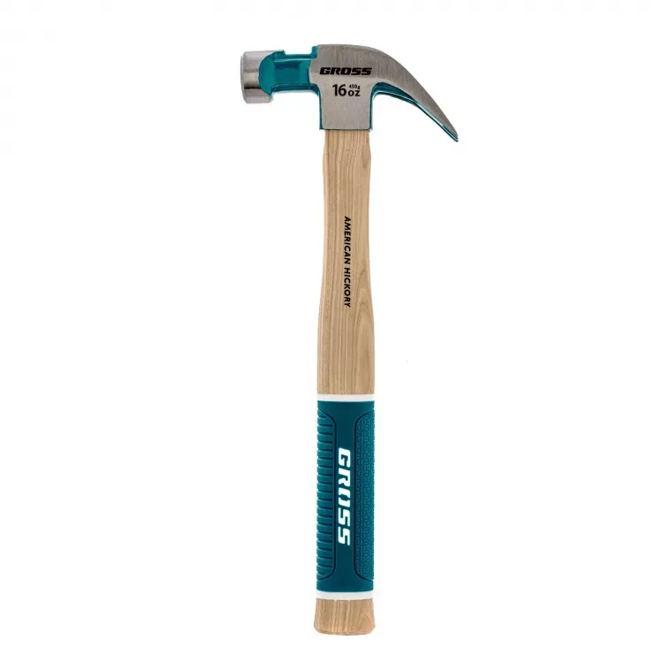 Молоток-гвоздодер с магнитом GROSS AMERICAN HICKORY 450 г угол 45 обрезиненная рукоятка 10415 купить в Сургуте