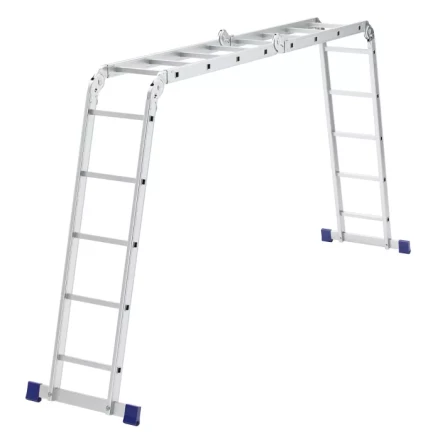 Лестница шарнирная алюминиевая 2х4 ступени + 2х5 ступеней Сибртех 97884 купить в Сургуте