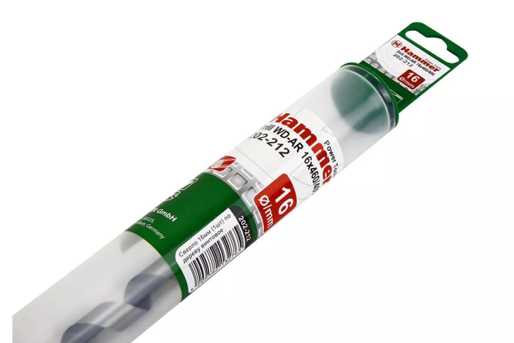 Сверло по дереву HAMMER Ф16х460мм (DR WD AR 16мм*460/370мм) купить в Сургуте