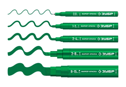 ЗУБР МК-1500 зеленый, 8-15 мм маркер-краска (06329-4) купить в Сургуте