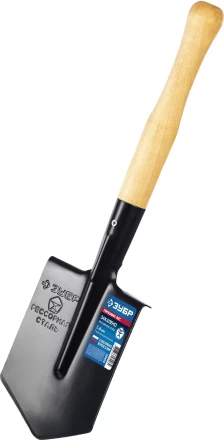 ЗУБР ПРОФИ-5С, 150х185х510мм, полотно рессорная сталь 1.6мм закалено, дерев. черенок высш. сорт, туристическая лопата, ПРОФЕССИОНАЛ (39458) купить в Сургуте