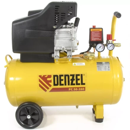 Компрессор масляный поршневой прямой привод DENZEL PC 50-260 58073 купить в Сургуте