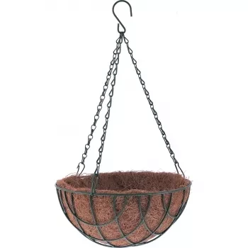 Кашпо подвесное с вкладышем из коковиты полукруглое d35 PALISAD 69023 купить в Сургуте