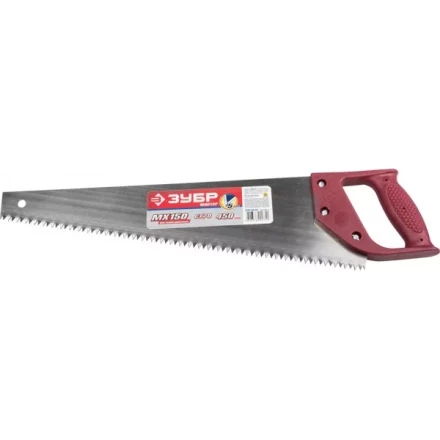 Ножовка ЗУБР &quot;МАСТЕР&quot; по дереву, прямой крупный зуб, пластиковая ручка, шаг зуба 5мм, 450мм 1525-04-45 купить в Сургуте