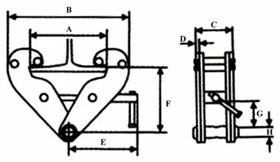 Захват балочный тип JT клипса LB г-п 1 тонн купить в Сургуте