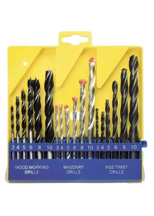 Набор сверл по бетону металлу дереву 3-4-5-6-8-10 мм 18 шт пластиковый бокс SPARTA 725305 купить в Сургуте