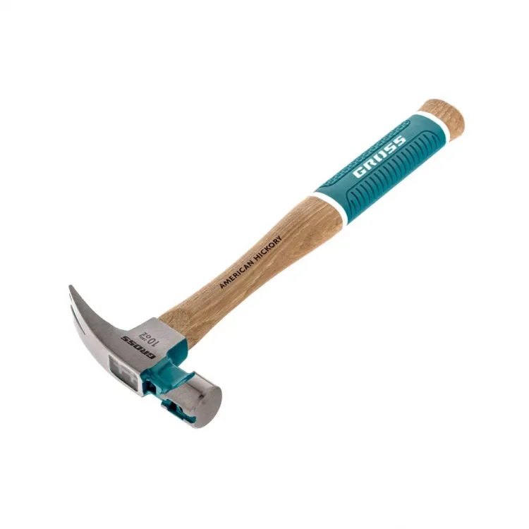 Молоток-гвоздодер с магнитом GROSS AMERICAN HICKORY 280 г угол 75 обрезиненная рукоятка 10417 купить в Сургуте