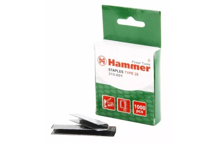 Скобы для степлера HAMMER 215-001 12мм, тип 28, 1000 шт. купить в Сургуте