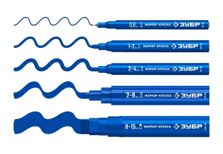 ЗУБР МК-1500 синий, 8-15 мм маркер-краска (06329-7) купить в Сургуте