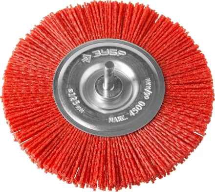 ЗУБР &quot;ПРОФЕССИОНАЛ&quot;. Щетка дисковая для дрели, нейлоновая проволока с абразивным покрытием, 125мм 35161-125_z02 купить в Сургуте