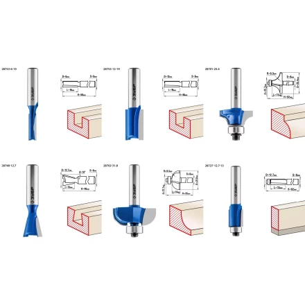 ЗУБР 6 шт, набор профильных фрез по дереву, Профессионал (28795-H6) купить в Сургуте