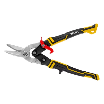 Ножницы по металлу Denzel, 270 мм, прямой и левый рез, сталь-СrMo, трехкомпонентные рукоятки, 78372 купить в Сургуте