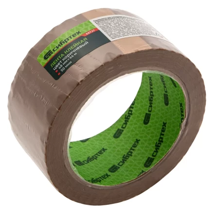 Клейкая лента, 50 мкм, 48 мм х 66 м, цвет коричневый Сибртех 88737 купить в Сургуте