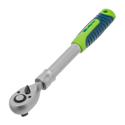 Ключ-трещотка телескопический 1/2&quot;, 300-430 мм, 72 зуба, с быстрым сбросом// Сибртех 14077 купить в Сургуте