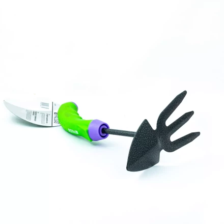 Мотыжка комбинированная Palisad 623778, профиль &quot;лепесток&quot; и 3-зубая, защ. покр, обрез. эргономичная рукоятка купить в Сургуте