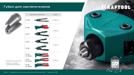 Губки для заклепочников KRAFTOOL 311791-SJ купить в Сургуте