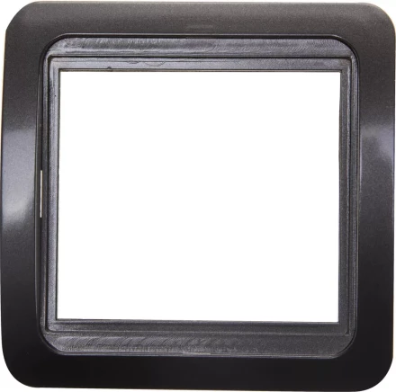 Панель СВЕТОЗАР &quot;ГАММА&quot; накладная, цвет темно-серый металлик, 1 гнездо SV-54145-DM купить в Сургуте