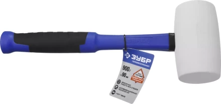 Киянка ЗУБР &quot;ПРОФЕССИОНАЛ&quot; резиновая белая, с фиберглассовой ручкой, 900г 20531-900_z02 купить в Сургуте