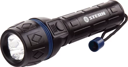 Фонарик светодиодный, ударопрочный корпус, влагозащищённый, 3 ярких светодиода, 2хАА, Stern 90511 купить в Сургуте