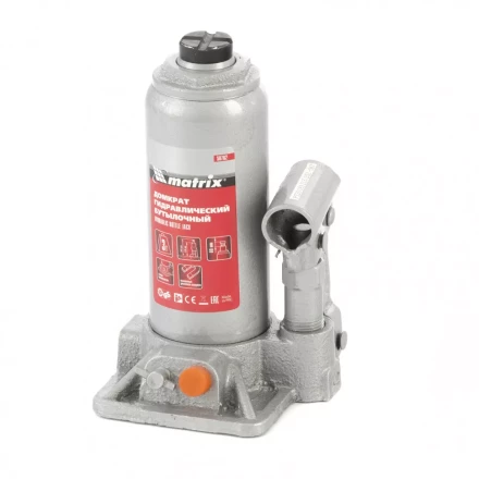 Домкрат гидравлический бутылочный 3 т h подъема 178-343 мм Matrix 50762 купить в Сургуте