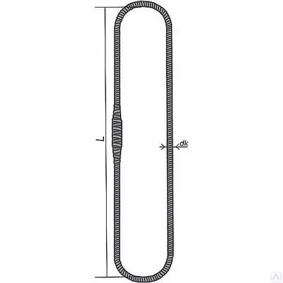 Строп канатный кольцевой СКК 20 т L=4 м  заплет на станке купить в Сургуте