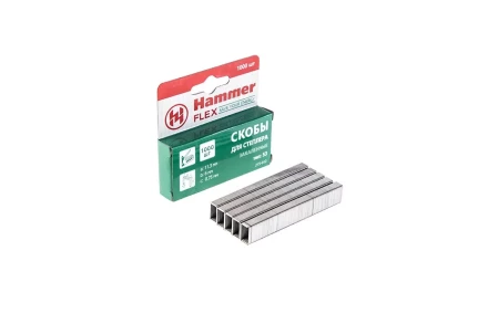 Скобы для степлера HAMMER 215-012 6мм, тип 53, 1000 шт. купить в Сургуте